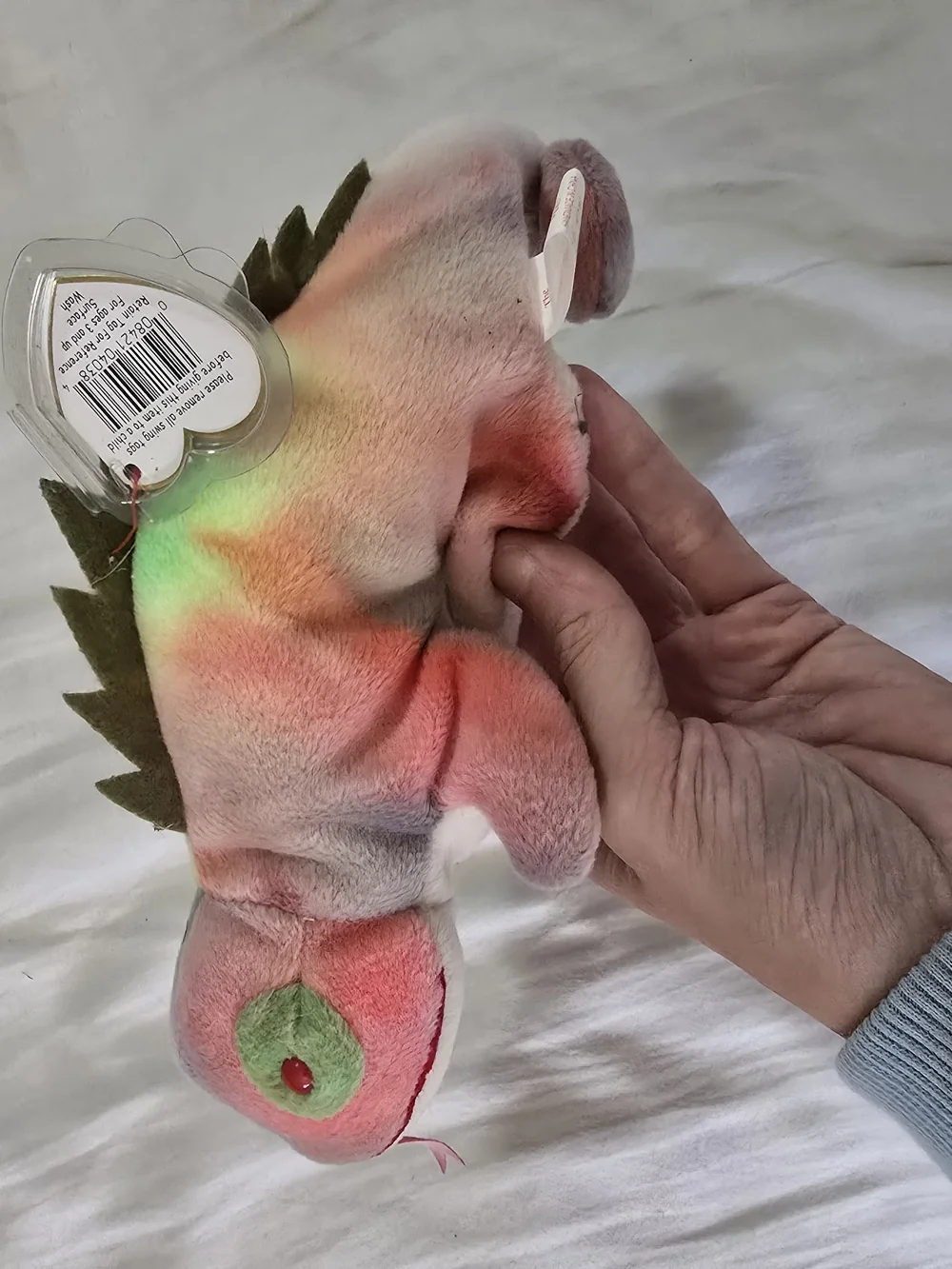 Ty Beanie Baby Iggy the Iguana 1997 Retired Tie-Dye Plush with Tongue MWMT